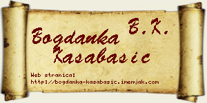 Bogdanka Kasabašić vizit kartica